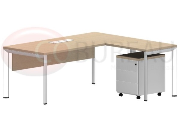  Bureau retour Arko 180 cm pieds métal arche