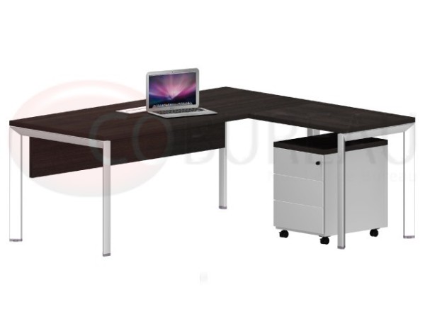  Bureau retour Arko 180 cm pieds métal arche