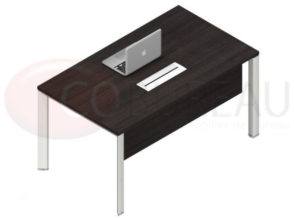 Bureau droit Arko wengé 120 cm - pieds arche