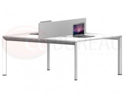 Bench 2 bureaux arko 120 cm avec séparation 2