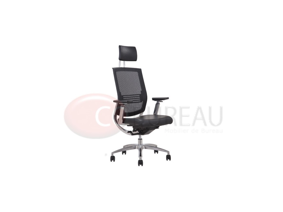 Siège de Bureau Ergonomique avec têtière, en tissu HD. Achat / vente -  Mobilier de bureau professionnel