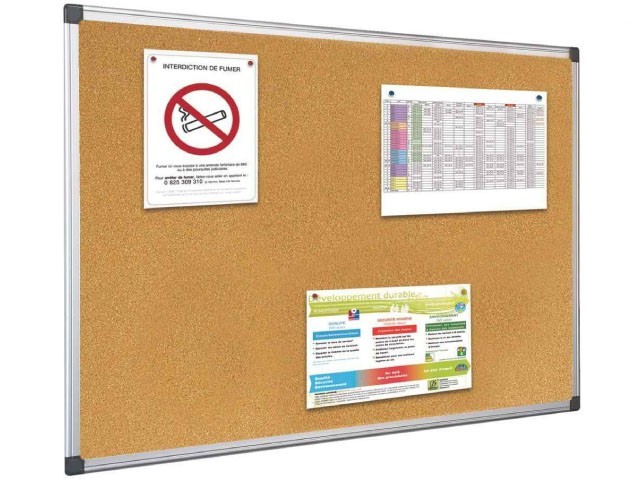 ABOR  TABLEAU Q-CONNECT AFFICHAGE MURAL CADRE ALUMINIUM FEUTRINE