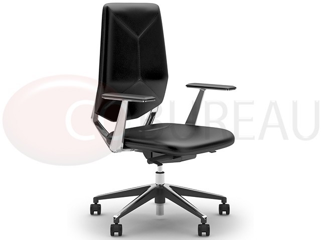 Fauteuil direction Next-v cuir dossier bas