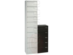 Meuble à clapets Metal 10 cases corps Gris clapets Gris 2