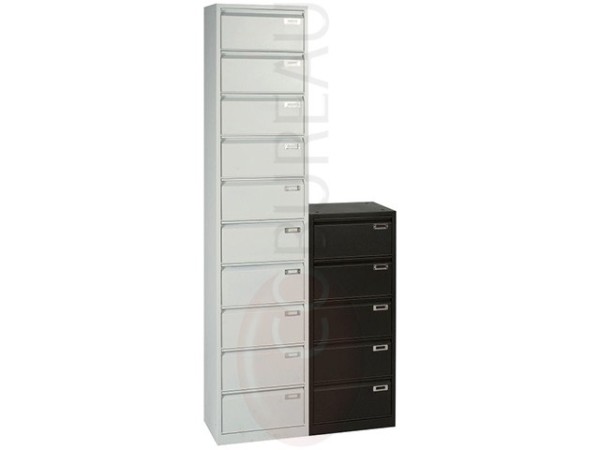 Meuble à clapets Metal 10 cases corps Gris clapets Gris