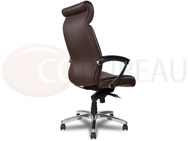 Fauteuil direction Boss - cuir véritable - dossier haut