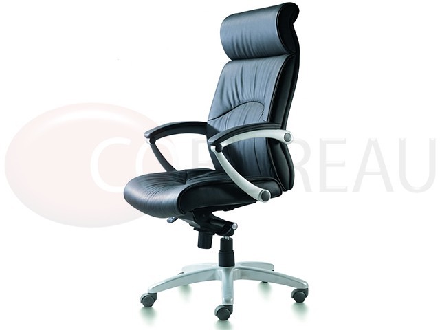 Fauteuil direction Link cuir dossier haut