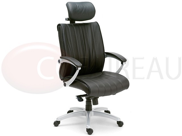 Fauteuil direction Exclusive cuir dossier haut