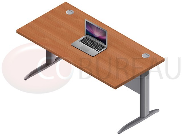 Bureau Droit Pro métal 160 Cm Pieds en L