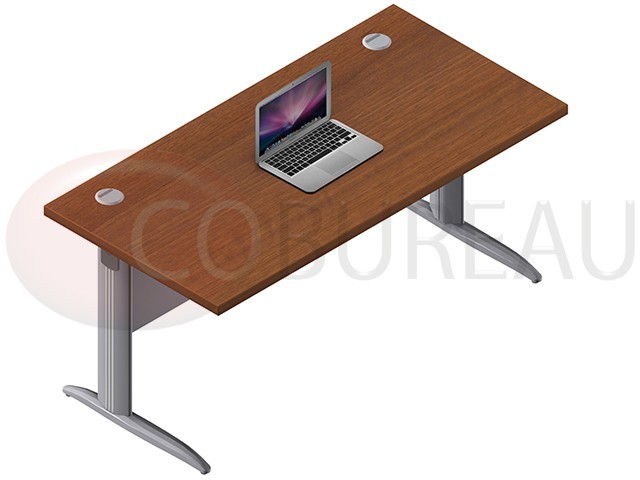 Bureau Droit Pro métal 160 Cm Pieds en L