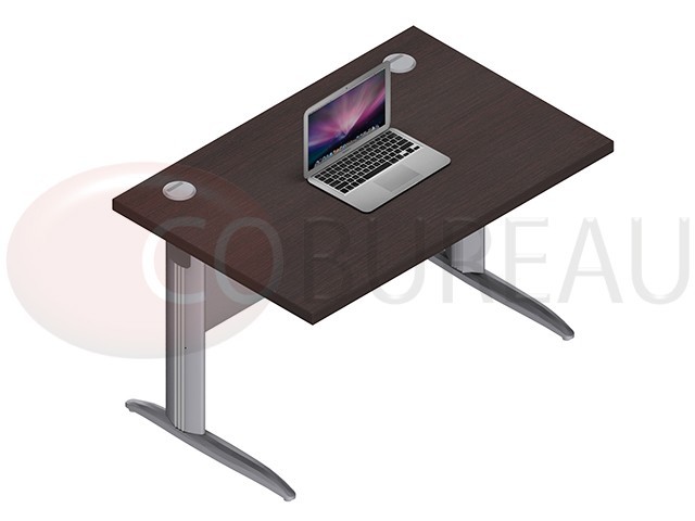 Bureau avec plateau droit Pro métal 120 