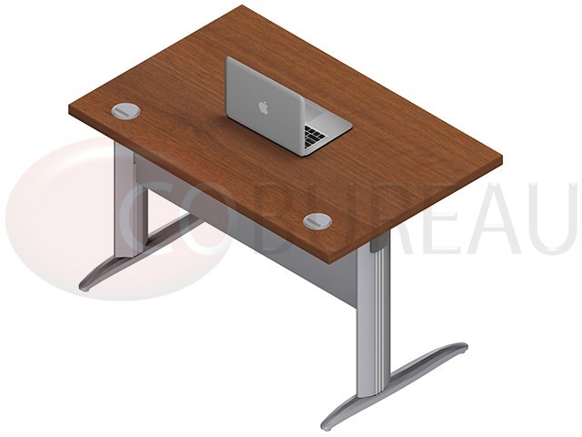 Bureau avec plateau droit Pro métal 120 