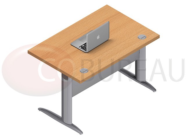 Bureau avec plateau droit Pro métal 120 