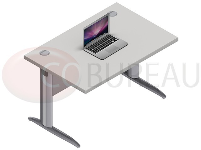 Bureau avec plateau droit Pro métal 120 