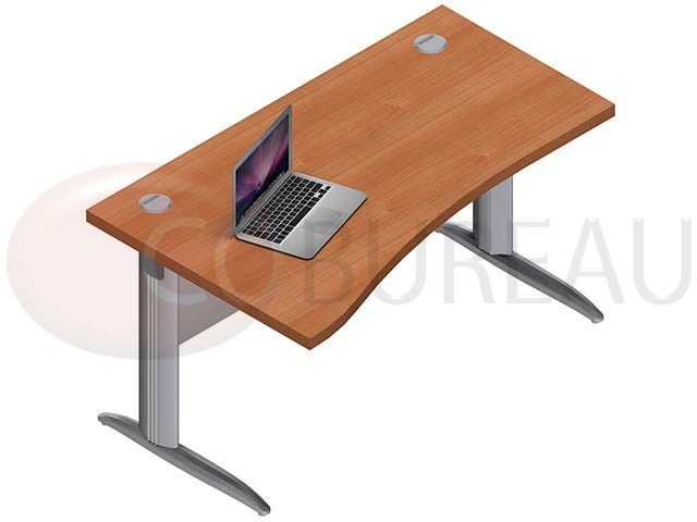 Bureau vague Pro métal 140 Cm pieds en L 