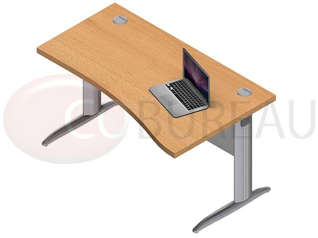 Bureau vague Pro métal 140 Cm pieds en L 