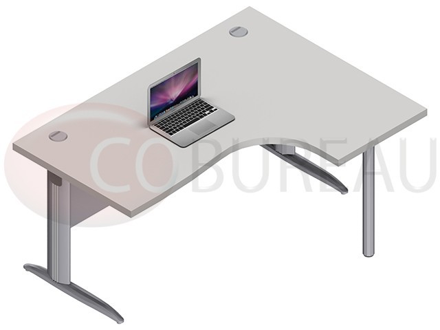 Bureau Compact 160 Cm Pro métal pieds en L 